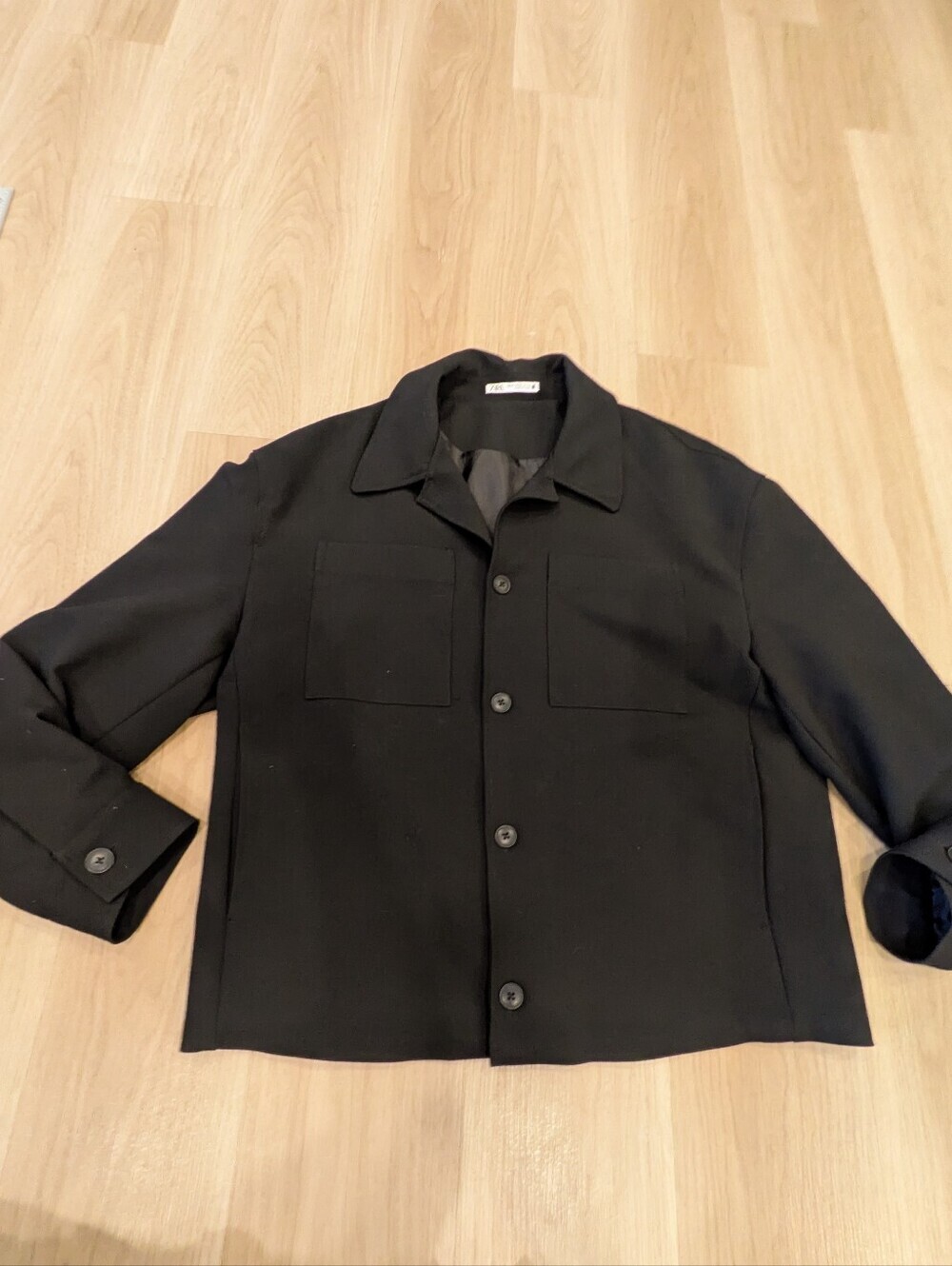 Zara Black Boxy Jacket Size XL